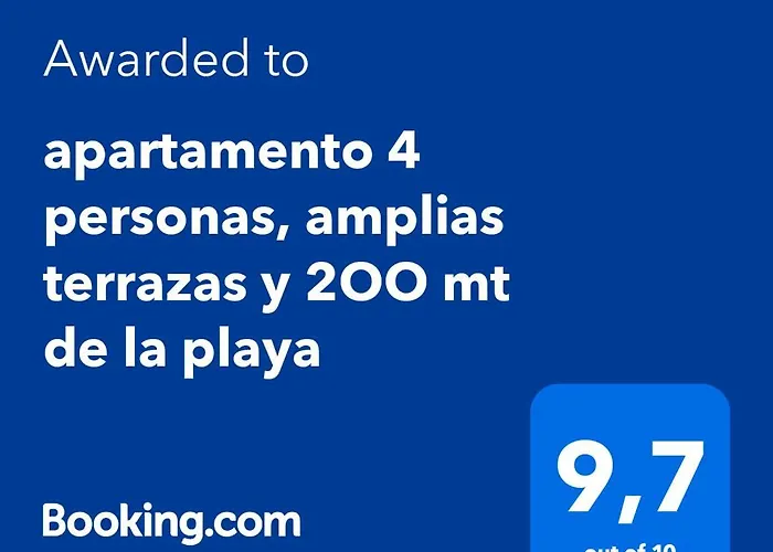 4 Personas, Amplias Terrazas Y 2oo Mt De La Playa *